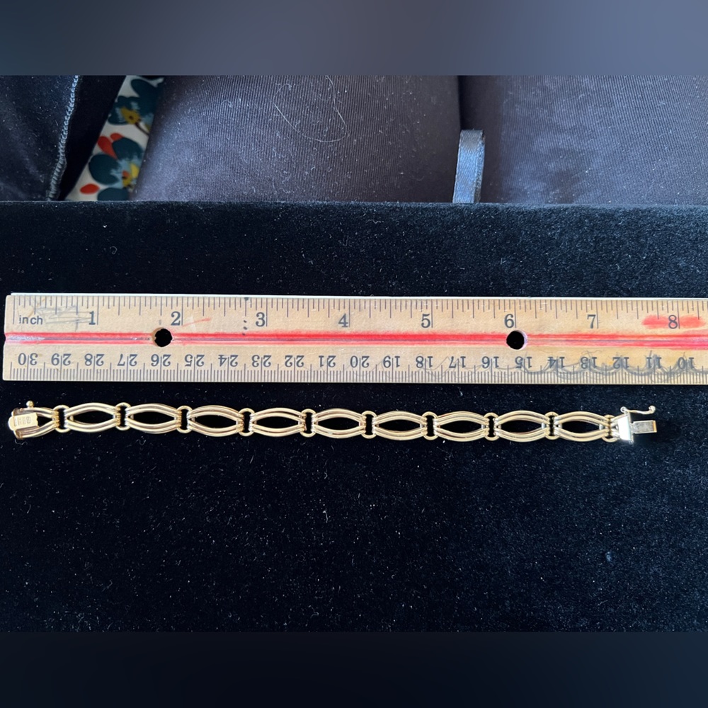 Vintage Unoaerre 14K Gold Link Bracelet